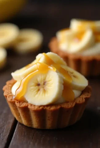 No bake mini banana cream pies with whipped cream