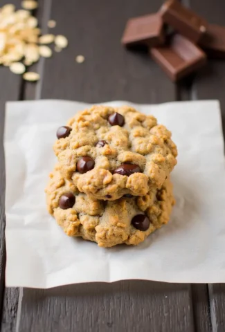 No bake protein cookies with chocolate and oats