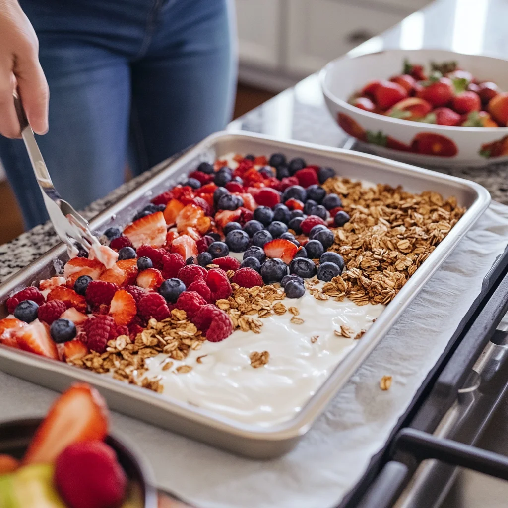 how to make frozen yogurt bark step by step