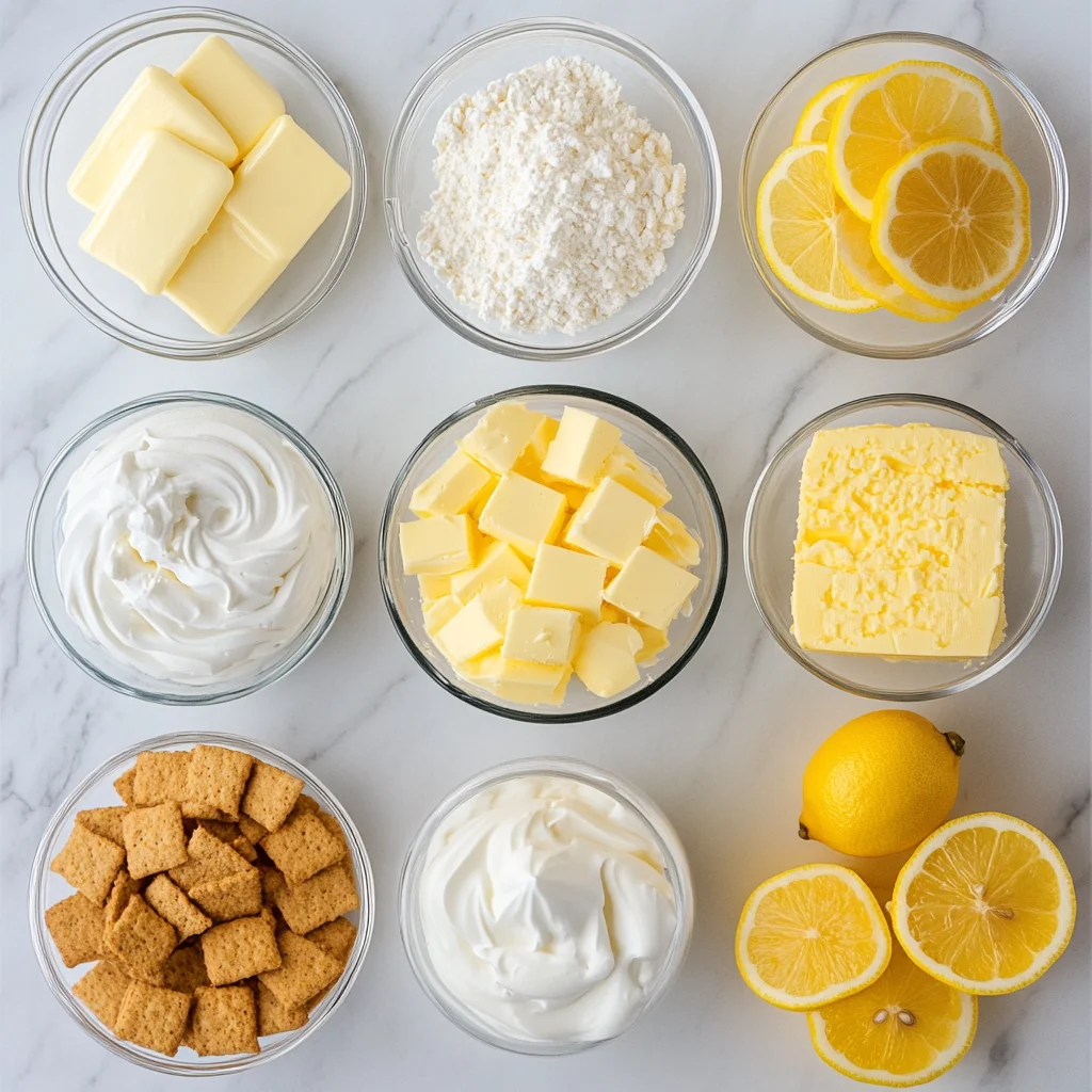 ingredients for no bake lemon cheesecake recipe