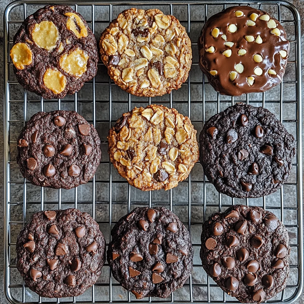 Flavored no bake protein cookies – chocolate chip, almond joy, and oatmeal