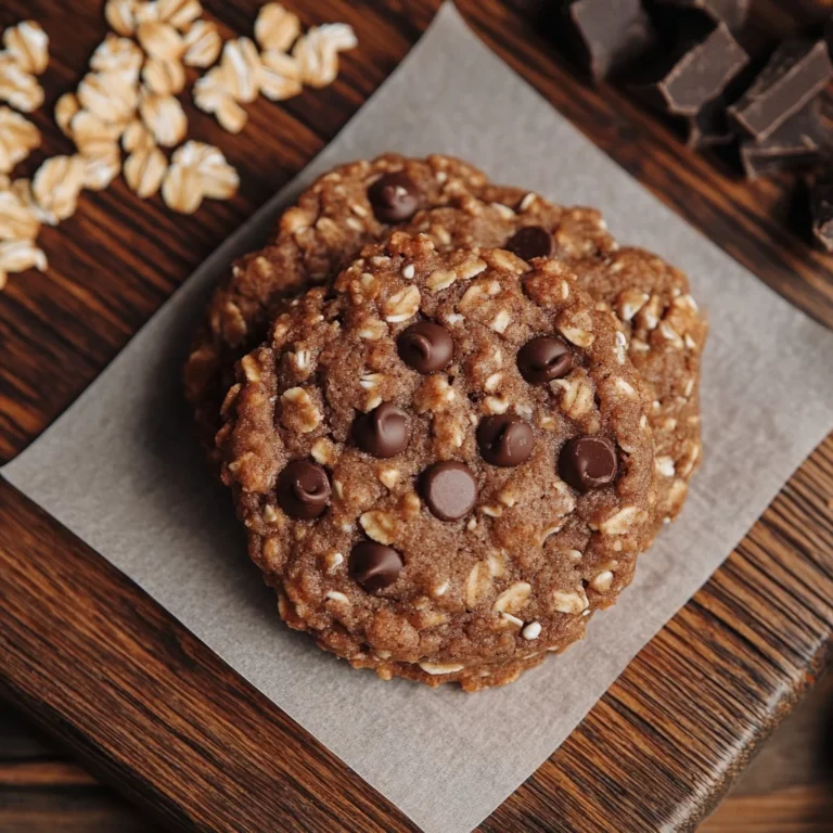 No bake protein cookies with chocolate and oats