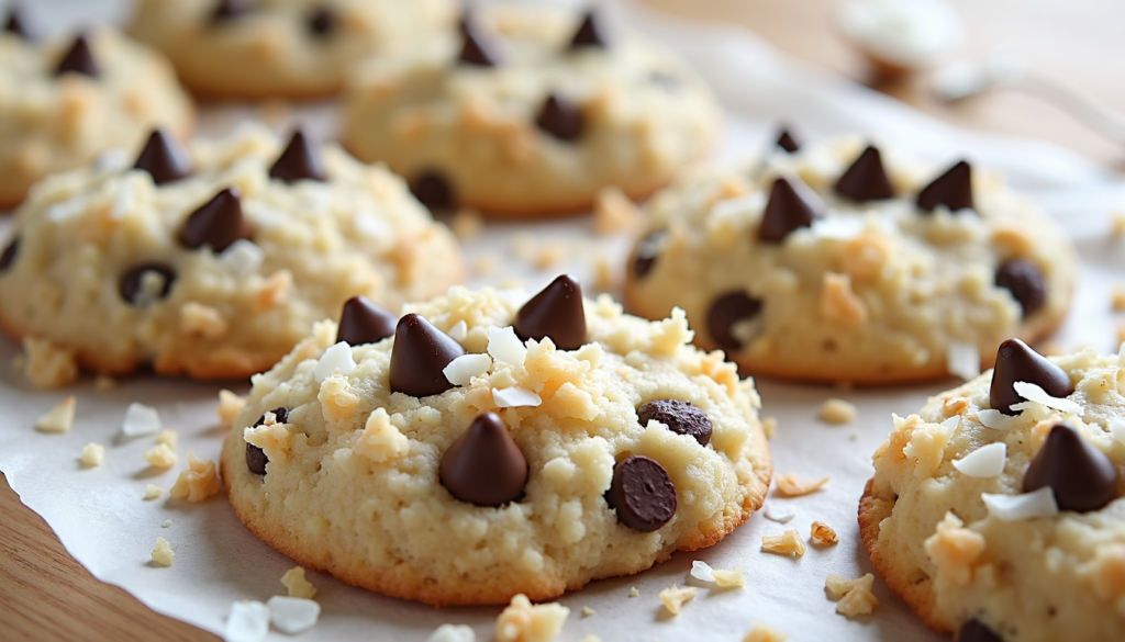 Coconut Chocolate Chip No-Bake Cookies