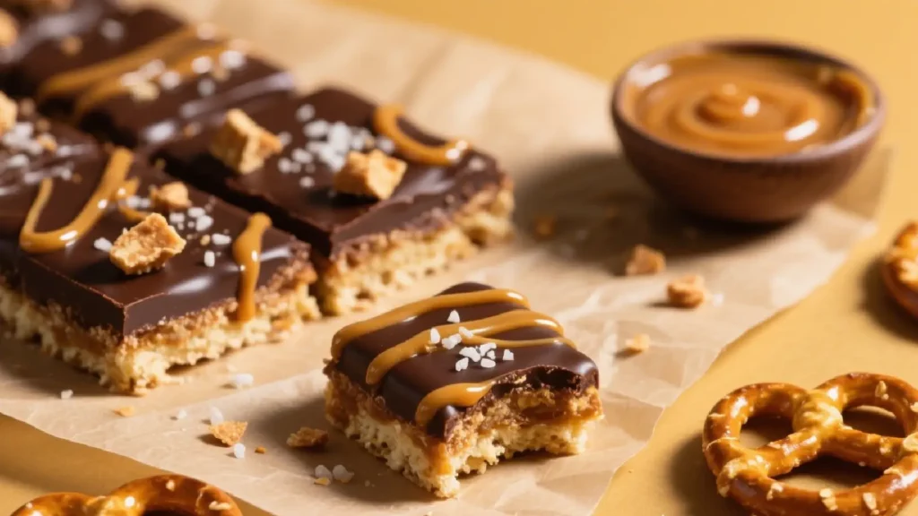 Salted Caramel Pretzel Bars