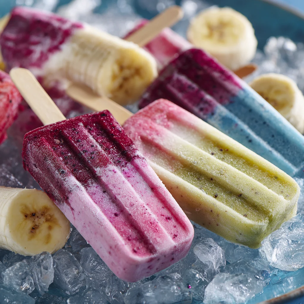 Frozen Banana Pops served at party
