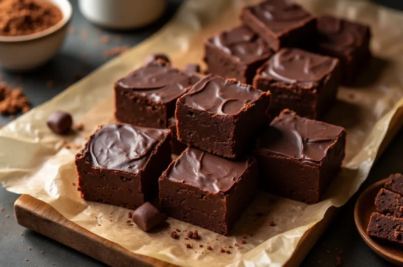 Classic No Bake Chocolate Fudge with Cocoa Powder